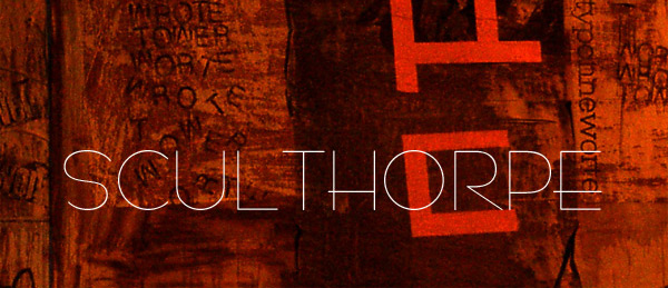 A poster advertising a musician called Sculthorpe. 