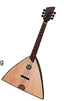 An illustration of a balalaika.