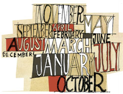 An illustration of the months of the year.