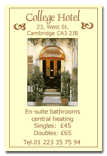 A leaflet with information about a hotel.