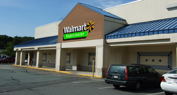 A photo of a Walmart supermarket.